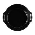 Serving Bowl Round W/ Dual Hdl Matte Black 26oz 7-1/4"x6-3/4"