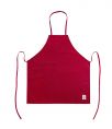 Chef's Pride Bib Apron Full Length w/ Pocket Red