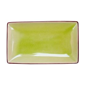 Rect. Platter Golden Green 8 1/2"