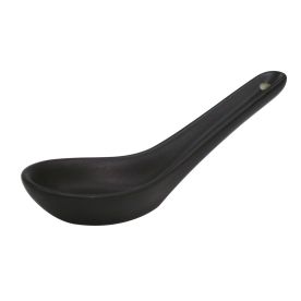 Soup Spoon Non-Glare Glaze Black 5 1/2"