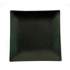 Square Plate Non-Glare Glaze Black 9"