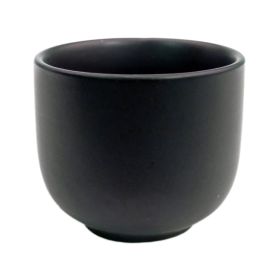 Wine Cup 1.5oz Non-Glare Glaze Black 2"