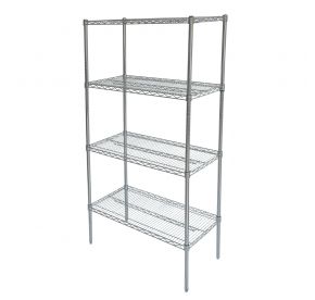 Chrome Plated Wire Shelving Set 48" x 24" x 72"