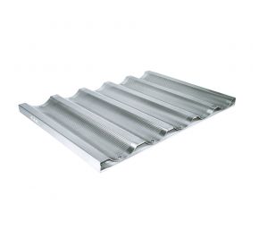 French Baguette Pan AL 26" x 18" 5-Loaf Wide 