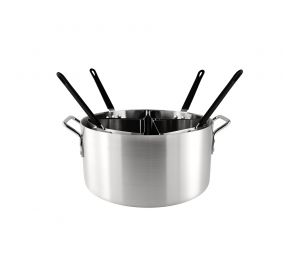 Pasta Cooker 5-PC Set Aluminum Pot with Stainless Steel Inserts