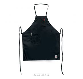 Chef's Pride Bib Apron Full Length w/ Pocket Black
