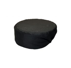 Chef's Pride Pillbox Chef Hat 3-1/2"H Black L/XL