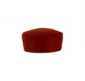Chef's Pride Pillbox Chef Hat 3-1/2"H Red L/XL