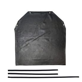 Latex Black Dishwashing Apron 44-1/2" x 37"