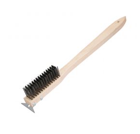 Utility Brush/Scraper W/ Wire Bristle 20-1/2"