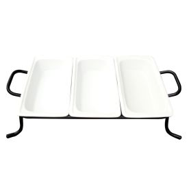 1/3 GN Panx3 W/ 2 Divider Bars & Rect. Rack 12 3/4"