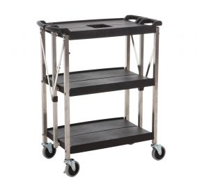 3-Tier Foldable Utility Cart 30"L x 16-1/2"W x 36"H