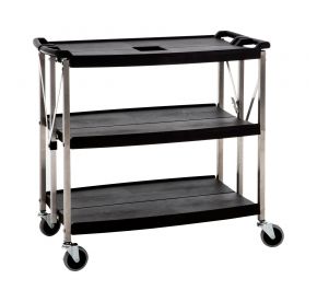 3-Tier Foldable Utility Cart 39"L x 20-3/4"W x 36"H