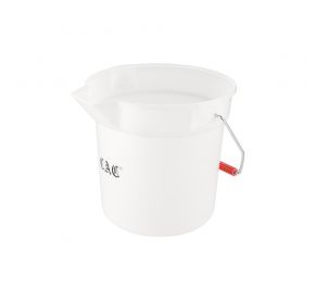 Bucket Round Poly White 10 qt.