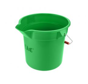 Bucket Round Poly Green 14 qt.