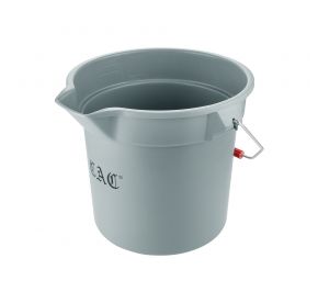 Bucket Round Poly Gray 14 qt.