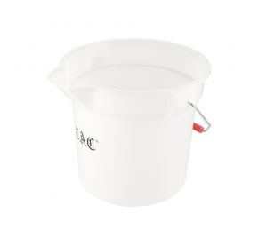 Bucket Round Poly White 14 qt.