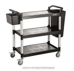 Utility Cart Black 40-1/8x19-3/4x37-3/4"H