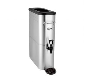 Iced Tea Dispenser Stainless Steel Slim W/ Valve 5 Gal.