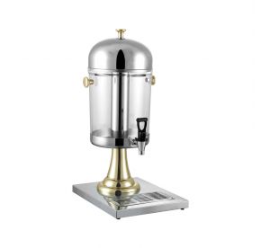 Beverage Dispenser SS/PC W/ Ice Core 2.2 Gal. Silver/Gold