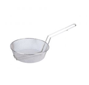 10"Dia Nickel-Plated Metal Round Culinary Basket Fine Mesh