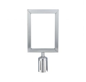 Frame Stanchion Sign Stainless Steel Silver