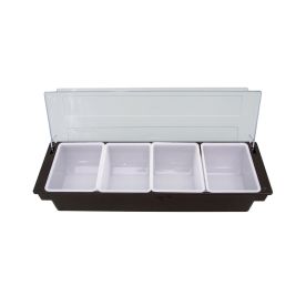 ABS Plastic Condiment Holder 4-Compartment