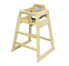 High Chair Wooden 29-3/4"H Natural