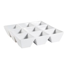 9 Compartment Square Tray 4ozx9 9"
