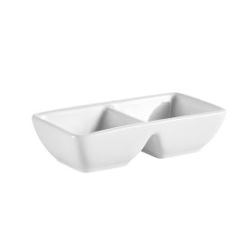 2 Compartment Rect. Tray 6ozx2 7 7/8"