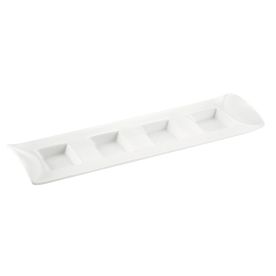 4 Compartment Rect. Tasting Tray 0.5ozx4 12 7/8"