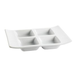 4 Compartment Rect. Tasting Tray 1ozx4 8"