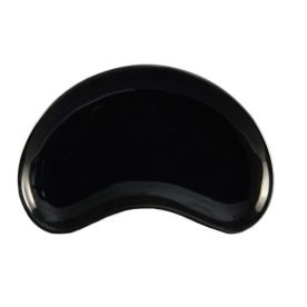 Crescent Shape Salad Plate Black 8 3/4"