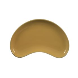 Crescent Shape Salad Plate Yellow 8 3/4"