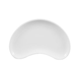 Crescent Shape Salad Plate White 8 3/4"