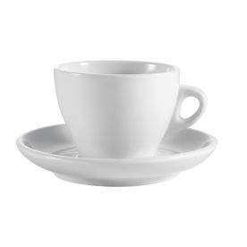 Cup & Saucer Set White 11oz [Cup 4 1/2" I Saucer 6 1/2"]