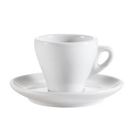 Cup & Saucer Set White 3.5oz [Cup 2 3/4" I Saucer 4 7/8"]