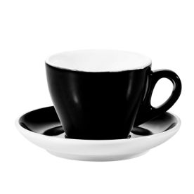 Cup & Saucer Set Black 7.5oz [Cup 3 5/8" I Saucer 5 7/8"]