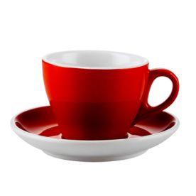 Cup & Saucer Set Red 7.5oz [Cup 3 5/8" I Saucer 5 7/8"]