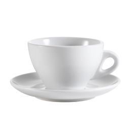 Cup & Saucer Set White 7.5oz [Cup 3 5/8" I Saucer 5 7/8"]
