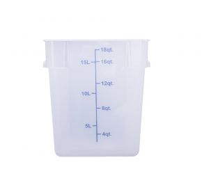 18QT Food Storage Container, Translucent