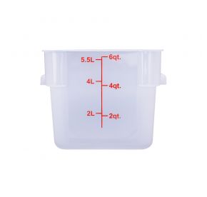 6QT Food Storage Container, Translucent