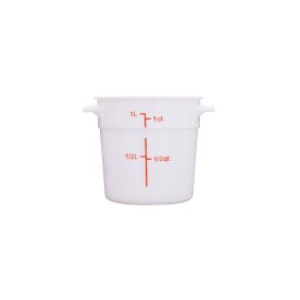 1QT Food Storage Container, White