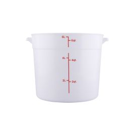 6QT Food Storage Container, White