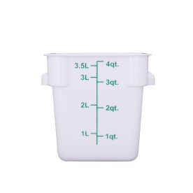 4QT Food Storage Container, White