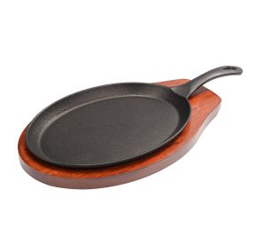 Fajita Skillet Set Cast Iron 2-PC