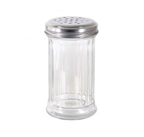 12oz Glass Sugar Pourer W/ SS Perf. Cap