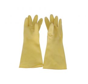 Yellow Reusable Latex Glove Medium