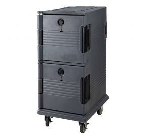 Full Size Insulated Table Pan Carrier 2-Compartment w/ Dolly 