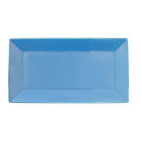 Rect. Platter Peacock 10"